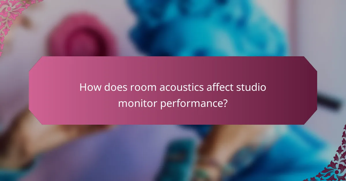 How does room acoustics affect studio monitor performance?